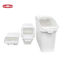 Conteneur de stockage pour cuisine commerciale Goodman, bac de stockage alimentaire rectangulaire en plastique moulé par injection, pour riz et farine, capacité 10-20L