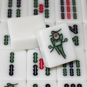 Panda Blue White Porcelain <b>Mahjong</b> 42mm Medium Large Hand Rub Melamine <b>Set</b> for Home Gift - Product Image 2