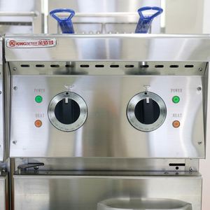 Friteuse électrique commerciale en acier inoxydable avec système de filtration d'huile à réservoir unique, capacité d'huile de 17-20L, 2 paniers - Product Image 4