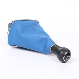 Pomo de Palanca de Cambios de 5/6 Velocidades para Volkswagen <span class=keywords><strong>Bora</strong></span> <span class=keywords><strong>Jetta</strong></span> MT 1998-2004 Golf 4 IV MK4 GTI R32, Funda de Cuero PU - Product Image 4