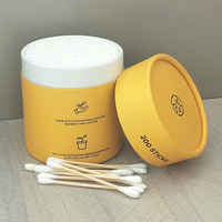 Fabrika Q Tips 200 adet Kağıt Kutulu Çevre Dostu Saf Bambu Çift Uçlu Çok Amaçlı Pamuklu Çubuklar Ev/Ofis/Seyahat İçin