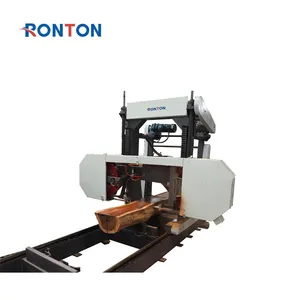 Portable Horizontal Band Sawmill machine MJ1000 with diesel engine gasoline engine or electrical