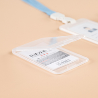 Porte-cartes d'identité transparent en gros, étanche, pour employés, double face, pour étudiants