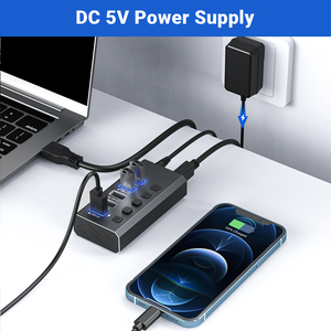 USB3.0 5 Cổng <span class=keywords><strong>USB</strong></span> Hub Đa <span class=keywords><strong>USB</strong></span> Adapter Nhanh Chóng Sạc Docking Station Rộng rãi Tương Thích Cho Iphone Tài Năng Điện Thoại Máy Tính Xách Tay <span class=keywords><strong>PC</strong></span> - Product Image 6
