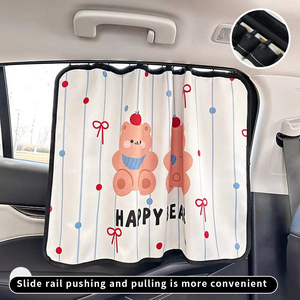 <span class=keywords><strong>Tende</strong></span> Parasole per Auto Portatili di Alta Qualità, Bianche e Blu, con Disegni Cartoon Carini, Protezione Solare Estiva, <span class=keywords><strong>Accessori</strong></span> Interni - Product Image 2