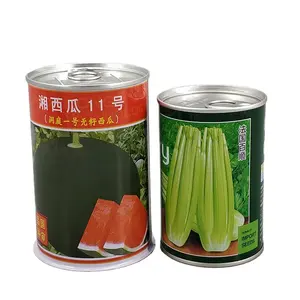 With Lid For Vegetable Seeds Packaging High Quality Empty Easy Open End Open Top Tin Can