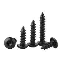 Sekrup Self-Tapping Kepala Tombol Hex Grade 8.8 Black Oxide M2-M6 Baja Karbon untuk Elektronik dan Perabot Kayu