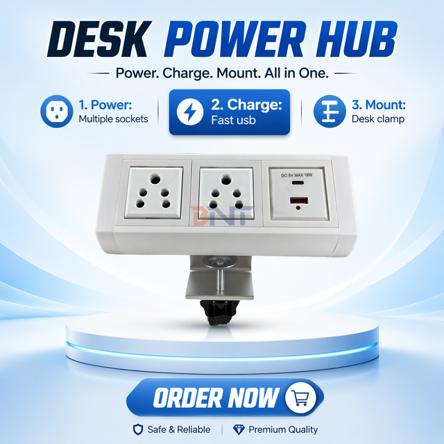 Computer Desk Multimedia Double Power Strip Sockets With 2 South Africa Power Socket and Usb A+c Port for Office Table