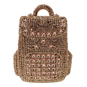 Sac à dos chic pour femme, pochette à strass, sac de soirée de luxe en cristal, sac à main pour mariage, cocktail, bal de promo avec bandoulière chaîne - Product Image 1