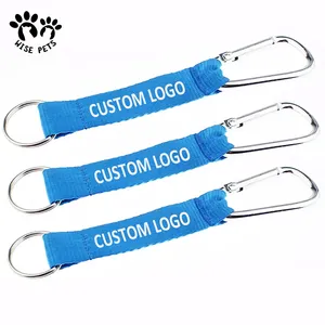 Small Quantity Custom Carabiner Bottle Holder Short Keychain Lanyards Promotional Climbing Wrist Key Strap Carabiner Lanyard