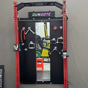 Stazione Multifunzionale Smith Machine per Uso Commerciale in Palestra, Rack a Parete Stazionario in Acciaio Inox con <span class=keywords><strong>Pesi</strong></span> da 75kg*2 - Product Image 1