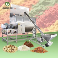 Mélangeur automatique à petit ruban pour mélange liquide d'épices Mélangeur à vis pour poudre sèche avec convoyeur de pulvérisation