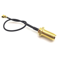 Connecteur Mhf4 UFL vers broche mâle, connecteur de cloison, jack RG 1,13 mm, micro-coaxial, gaine en PVC, câble pigtail 50 ohms, assemblage noir, utilisation en extérieur