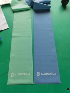 Bandas de ejercicio de látex <span class=keywords><strong>con</strong></span> niveles de resistencia media, bandas de ejercicio para entrenamiento de fuerza, Yoga, Pilates, bandas planas de látex personalizadas - Product Image 3