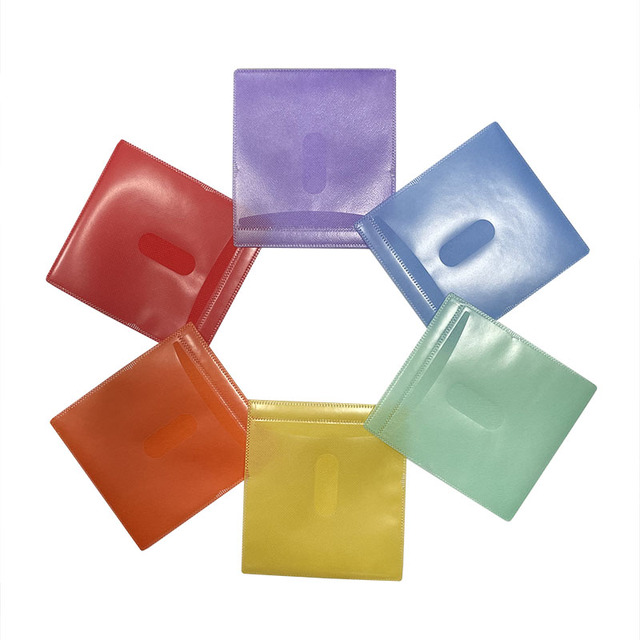 Customizable Blu-ray CD DVD Plastic Poly Bag with Non-Woven Fabric Double Side Inner Sleeve Colorful Case
