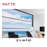 Fenêtres panoramiques intelligentes en aluminium personnalisées pour maison, villa, salon, balcon, vente de persiennes en aluminium à levage automatique