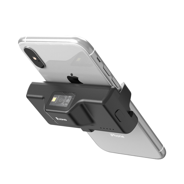 Eyoyo EY-022 Bar Code Scanner PDF417 Android Back Clip-on Phone Wireless Bluetooth 3-in-1 2D Barcode Scanner with Phone Holder