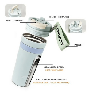 Bình giữ nhiệt chân không bằng thép không gỉ 600ml, bình nước cho người lớn, giữ nhiệt tốt, cốc du lịch dùng cho cà phê và trà nóng - Product Image 2