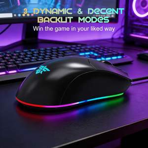 Combo clavier et souris filaire NPET, 98 touches, sensation mécanique, membrane silencieuse, 14 modes RGB, pour jeux PC, ordinateur portable, console - Product Image 6