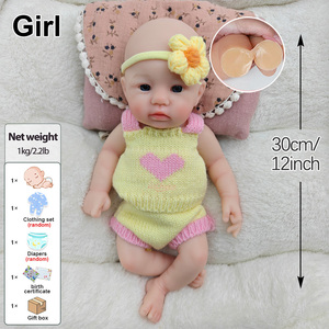 Bambola Reborn in Silicone Solido da 12 Pollici, Realistica Neonato con Dita Morbide, Bambola Reborn per Bambini - Product Image 2