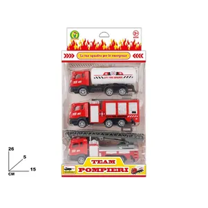 Set de Camiones de Bomberos Team Pompiers, 3 Piezas, Vehículos de Emergencia con Fricción para Niños de 3 Años en Adelante - Product Image 1