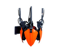 Accessoire de déracinement d'arbres HCN pour machines de construction, pelle pour excavatrice et mini-chargeuse, pour le repiquage d'arbres, rapide et efficace.