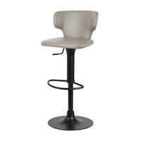 Tabouret de bar moderne et simple, réglable en hauteur, avec dossier, en cuir importé bronze antique, style luxe léger pour la maison
