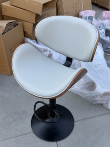Tabouret de bar pivotant réglable de qualité supérieure, chaise de bar moderne de luxe dorée avec dossier en velours pour hall d'hôtel, bar, cuisine - Product Image 3