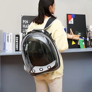 Sac à Dos de Transport pour Animaux de Compagnie Capsule Transparente le Plus Populaire, Sac de Voyage Portable d'Extérieur Grande Capacité Respirant et Robuste à Fermeture Éclair - Product Image 6