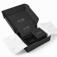 Boîtes d'emballage pliables haut de gamme personnalisées en carton ondulé gris pour boîtes à cadeaux combinables avec logo