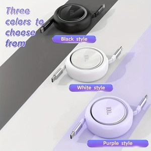 100W Có Thể Thu Vào Loại C Cáp 5A Nhanh Chóng Sạc Truyền Dữ Liệu 1.5M Cho <span class=keywords><strong>Iphone</strong></span> Đối Với Samsung Cho Galaxy Tương Thích Tai Nghe 60W - Product Image 2