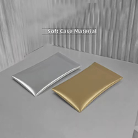 Étui à lunettes en PU souple avec logo personnalisé, style classique, or argent, pochette pour lunettes de soleil, forme rectangulaire, étuis et sacs pour lunettes