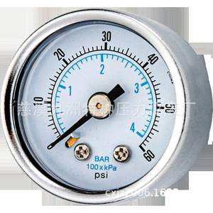 Manomètre axial électroplaqué en fonte, économique, pour la mesure industrielle (en PSI) - Product Image 3