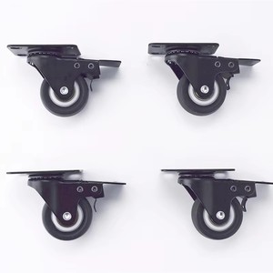 Roulettes industrielles modernes réglables en acier de 50 mm (2 pouces) avec plateau supérieur, pour usage léger, idéales pour l'extérieur, les équipements de gym et la quincaillerie. - Product Image 1