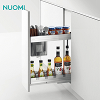 NUOMI Panier latéral sous évier, organisateur d'épices, mini-organisateur de cuisine coulissant pour armoire