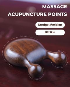 Outil de <span class=keywords><strong>massage</strong></span> Gua Sha en bois de santal naturel, instrument de raclage en bois, drainage lymphatique, relaxation musculaire, soin, cadeau personnalisé - Product Image 5