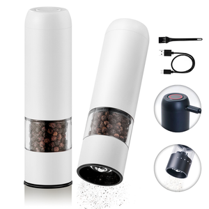 Stainless Steel Food Grade Effortless One-Touch Salt and Pepper USB Rechargeable for Home Use - Product Image 1
