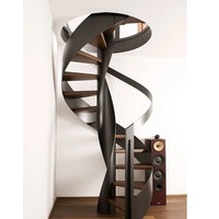 Escalier en colimaçon en fer à petits trous, design personnalisé pour loft, villa auto-construite, bar, fabricants d'escaliers en arc