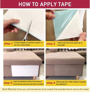 Free Sample Cat Scratch Deterrent <strong>Tape</strong> Cat Scratch Furniture Protector Clear Double Sided Anti Scratching Sticky for Furniture - Product Image 3