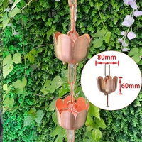 Chaîne de pluie fabricant chaînes de pluie en aluminium cuivre métal cloche chaîne de l'eau de pluie pour le toit