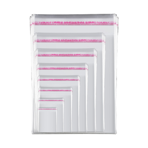Maßgefertigte Transparente Selbstklebende BOPP Wiederverschließbare Zellophan OPP Tiefdruck Recycelbare Verpackung für Fell, T-Shirts, Socken, Schuhe - Product Image 1