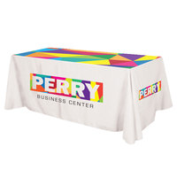 Nappe personnalisée en polyester, impression haute définition par sublimation CMYK, housse de table pour salon professionnel