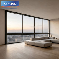 Ventana Corredera de Aleación de Aluminio Personalizada, Horizontal, con Doble Vidrio Aislante, Mosquitera, Insonorizada, Aislamiento Térmico, para Baño y Hotel