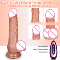 Realistische Dildo Vibrator Fernbedienung Teleskop beheizter Penis weiblich G-Punkt Vagina Anal Massage gerät Frauen Sexspielzeug Erwachsene Waren