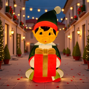 <b>Christmas</b> Elf Boy Figurine <b>Christmas</b> Gift <b>Box</b> Decorations - Product Image 2