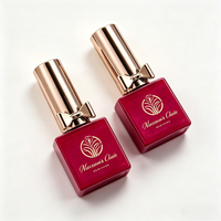 Vente en gros de flacons de vernis à ongles en verre à coins arrondis avec bouchon à pinceau, logo personnalisé, 5 ml, 10 ml, contenants vides pour vernis à ongles