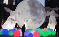 Boule de planète lune gonflable géante de 2m de diamètre