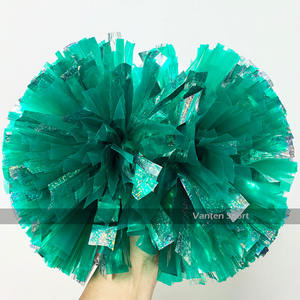 スカイブルー6インチバトンハンドルプラスチックチアリーダーポンポンチアリーディング - Product Image 1