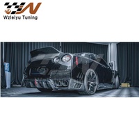 Nouveau Style demi pare-chocs arrière en Fiber de carbone et diffuseur adapté pour Nissan Skyline R35 GTR 08-16 ajustement de haute qualité