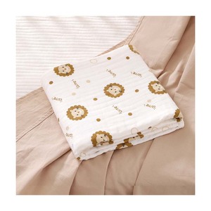 Venta al por mayor personalizada de fábrica, pañales de animales para bebés de 4 capas, envoltura de algodón orgánico para bebés, mantas acogedoras de lujo, manta para niños - Product Image 5